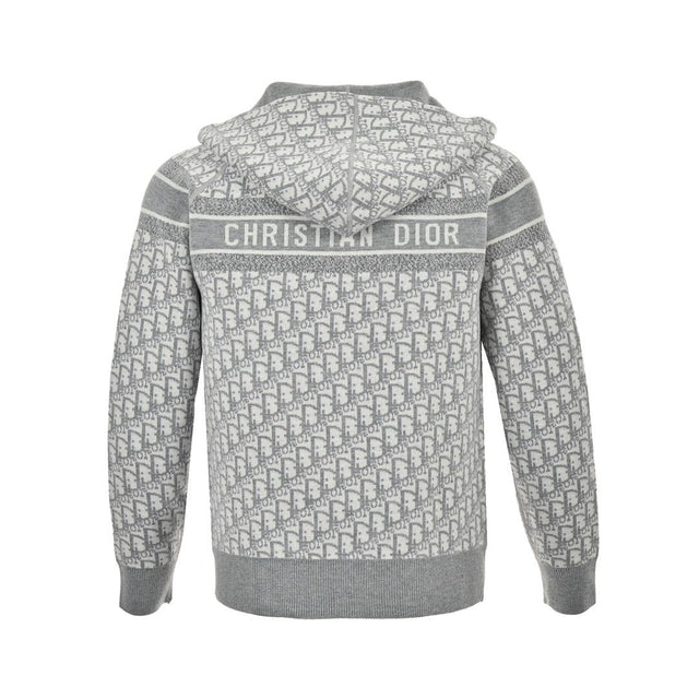 Dior Reversible Printed Cashmere Zip Hoodie Gray — product image 2